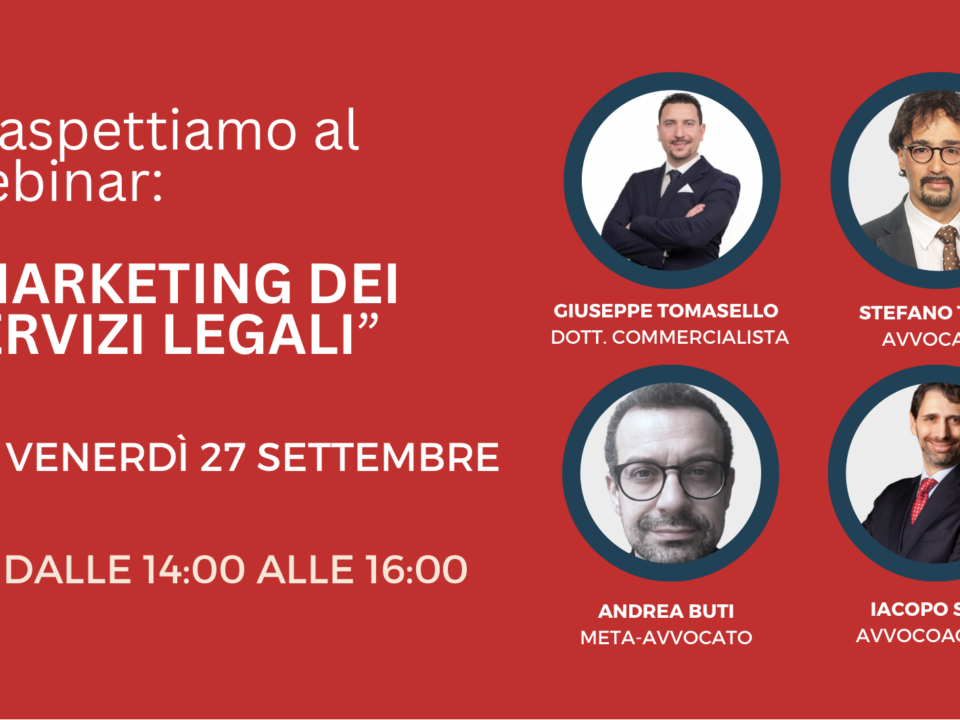 Webinar per gli avvocati, marketing dei servizi legali